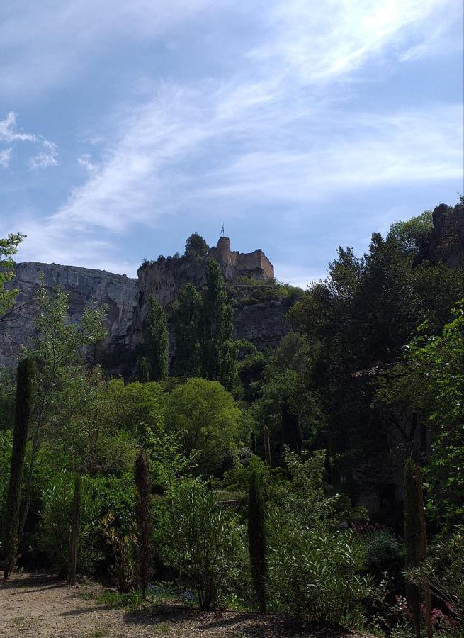 maison au coeur de Fontaine de Vaucluse, nichée sur le rocher et surplombant la sorgue Esterno foto